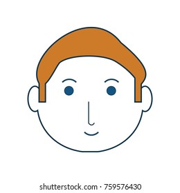 cartoon elderly man face icon over white background colorful design vector illustration