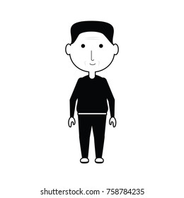 cartoon elderly man icon over white background vector illustration