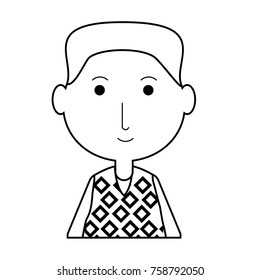 cartoon elderly man icon over white background vector illustration
