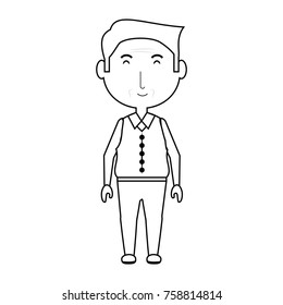 cartoon elderly man icon over white background vector illustration