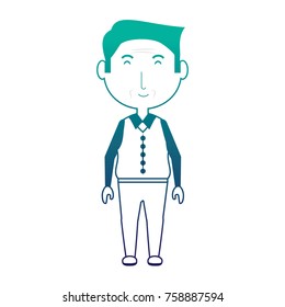 cartoon elderly man icon over white background colorful design vector illustration