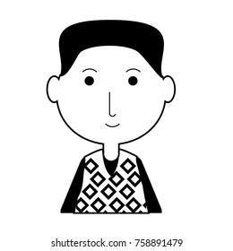 cartoon elderly man icon over white background vector illustration