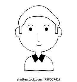 cartoon elderly man icon over white background vector illustration