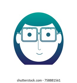 cartoon elderly woman face icon over white background vector illustration