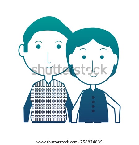 cartoon eldery couple icon over white background vector illustration