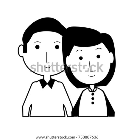 cartoon eldery couple icon over white background vector illustration