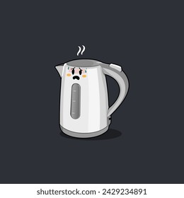 cartoon electric flask feeling too hot