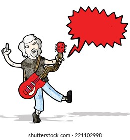 jugador de guitarra eléctrica de dibujos animados
