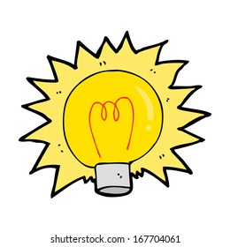 cartoon electric light bulb