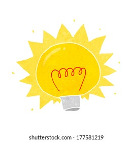 cartoon electric light bulb