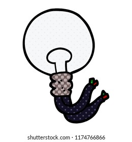 cartoon electrical light bulb