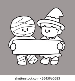 Cartoon, element, ghost in a cloak, autumn, Halloween, illustration, cute picture, hand-painted
