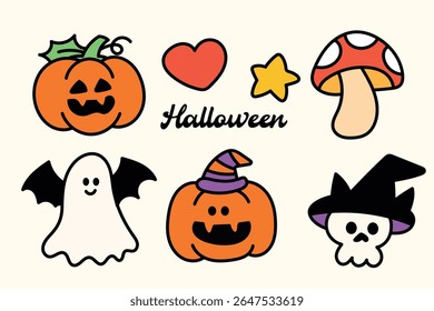 Cartoon, element, ghost in a cloak, autumn, Halloween, illustration, cute picture, hand-painted
