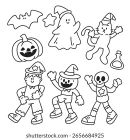 Cartoon, element, ghost in a cloak, autumn, Halloween, illustration, cute picture, hand-painted