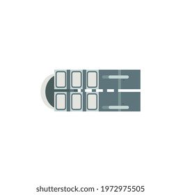 Cartoon element of space station constructor vector illustration