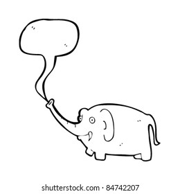 elefante de dibujos animados sopla tronco