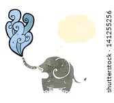 cartoon elephant blowing water