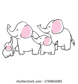 elephant family cartoon