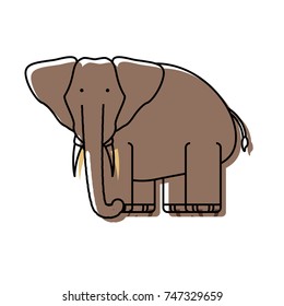 cartoon elephant icon 