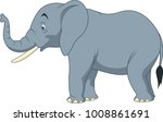 Cartoon elephant isolated on white background