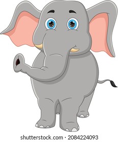 cartoon elephant isolated on white background