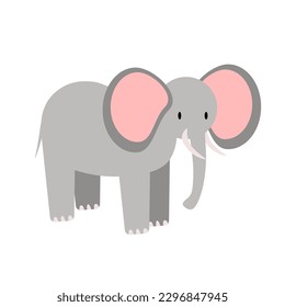 Cartoon elephant isolated on white background EPS