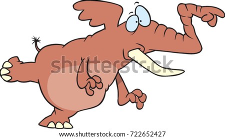 cartoon elephant pointing at something with his trunk