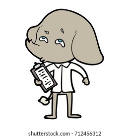 elefante de dibujos animados recordando