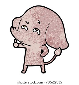 elefante de dibujos animados recordando
