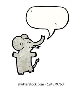 Cartoon-Elefant mit Sprachblase
