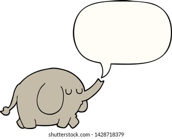 elefante de caricatura con burbuja de habla