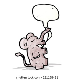 cartoon elephant with speech bubble