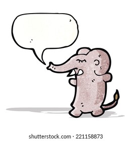 cartoon elephant with speech bubble