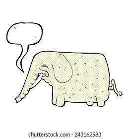 cartoon elephant with speech bubble