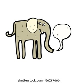 cartoon elephant with speech bubble