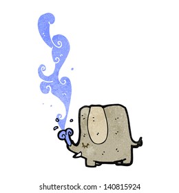 cartoon elephant squirting water
