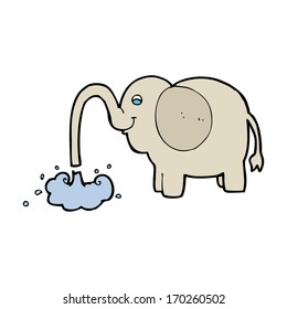 Cartoon Elephant Squirting Water Stock Vector Royalty Free Shutterstock