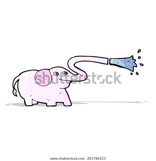 Cartoon Elephant Squirting Water Stock Vector Royalty Free Shutterstock