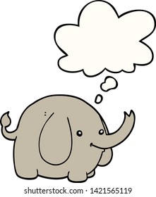 cartoon elephant with thought bubble