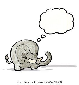 cartoon elephant with thought bubble