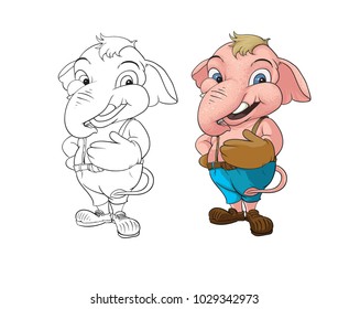 Cartoon Elephant, vector