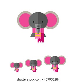 Cartoon Elephant Vector Icon