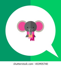 Cartoon Elephant Vector Icon