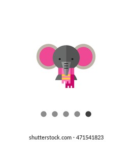 Cartoon Elephant Vector Icon