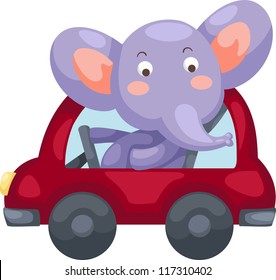 cartoon elephant vector illustration