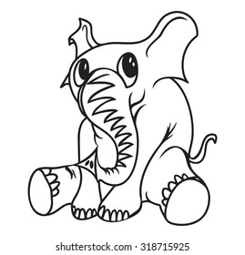 Cartoon elephant vector illustration