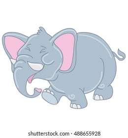 Cartoon elephant vector illustration