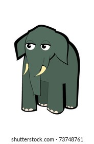 Cartoon elephant. Vector illustration