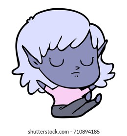 cartoon elf girl