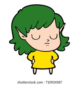 cartoon elf girl